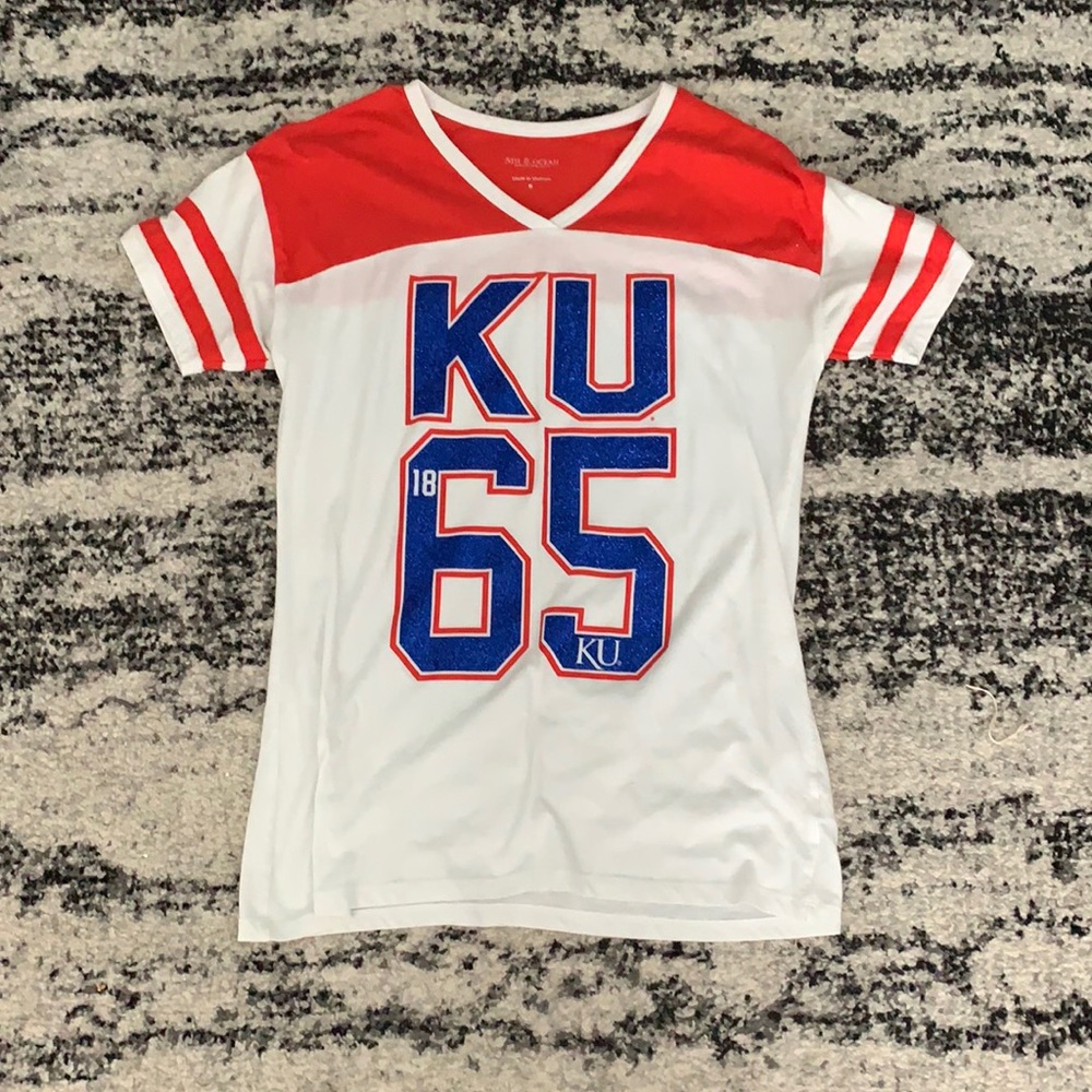 Glitter KU shirt.